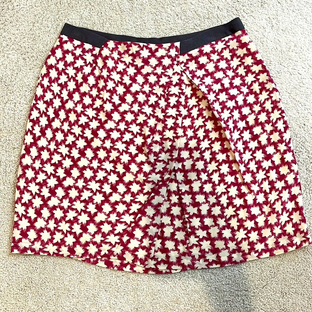 Jcrew silk floral skirt